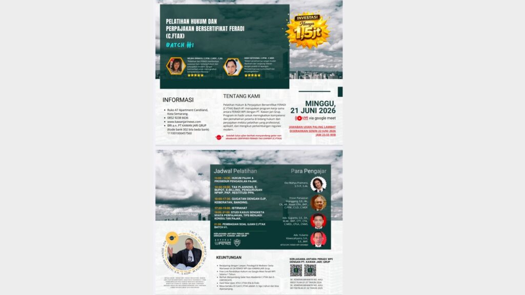 Tingkatkan Kompetensi Pajak, FERADI WPI Gelar Pelatihan C.FTAX