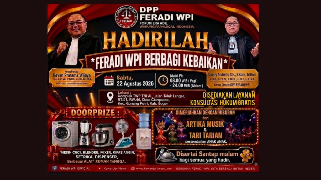 FERADI WPI Gelar Pesta Rakyat, Siapkan Hadiah hingga Konsultasi Hukum Gratis